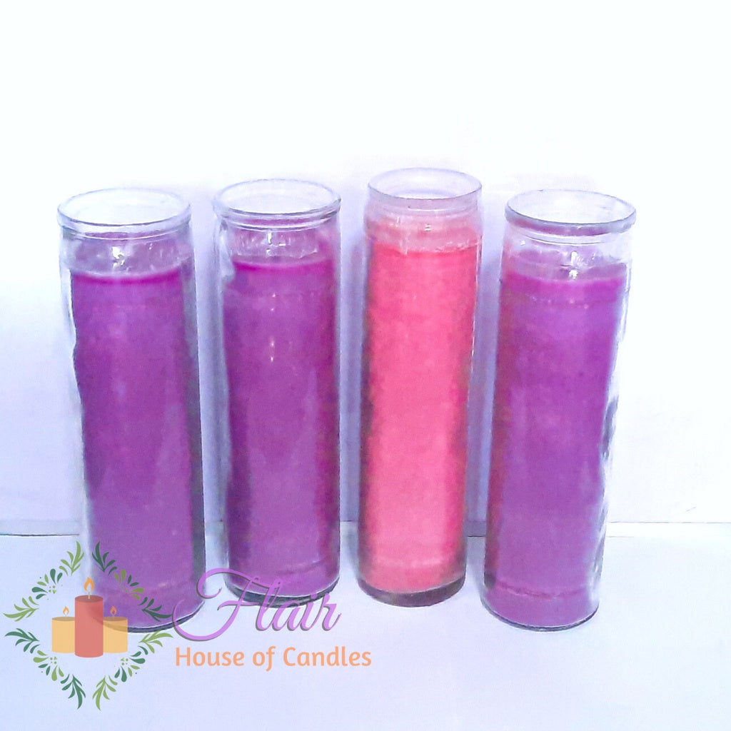 Long Glass Advent Candle Set