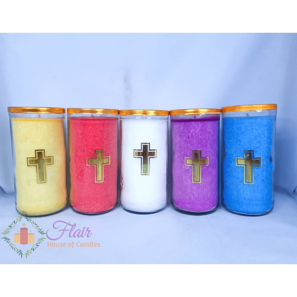 GC85 Large Gold Glass Candle 16cm Tall