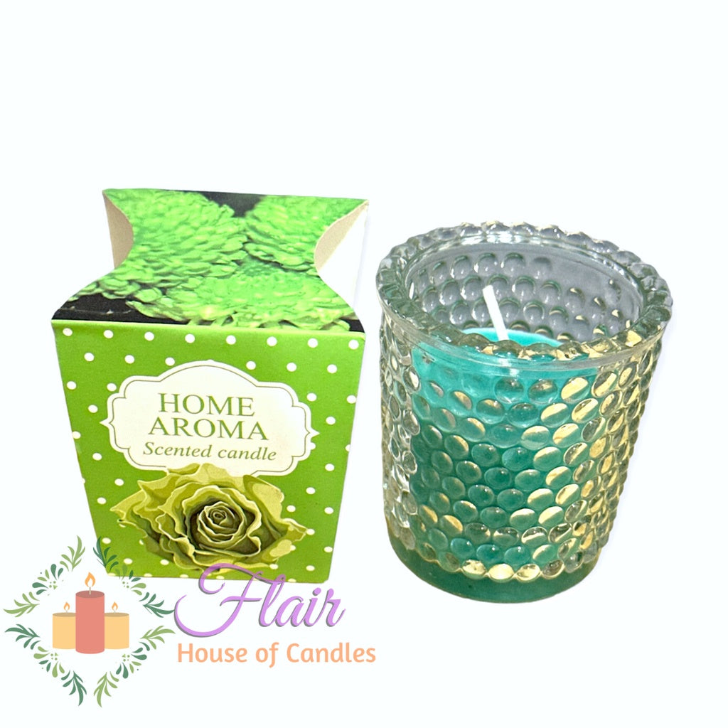 Home Aroma Scented Vigil Glass Candle 6.5cm Tall