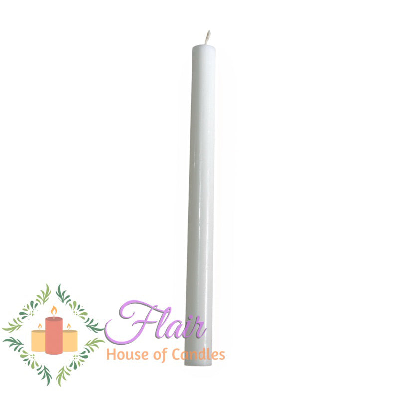 Flair White Procession Candle #1 | 12 Inches Tall