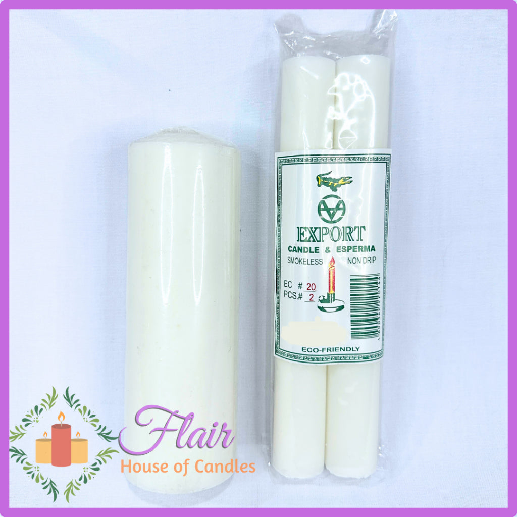 Flair Unity Candle Set B for Wedding (Esperma #20x2 & #507 Candle)