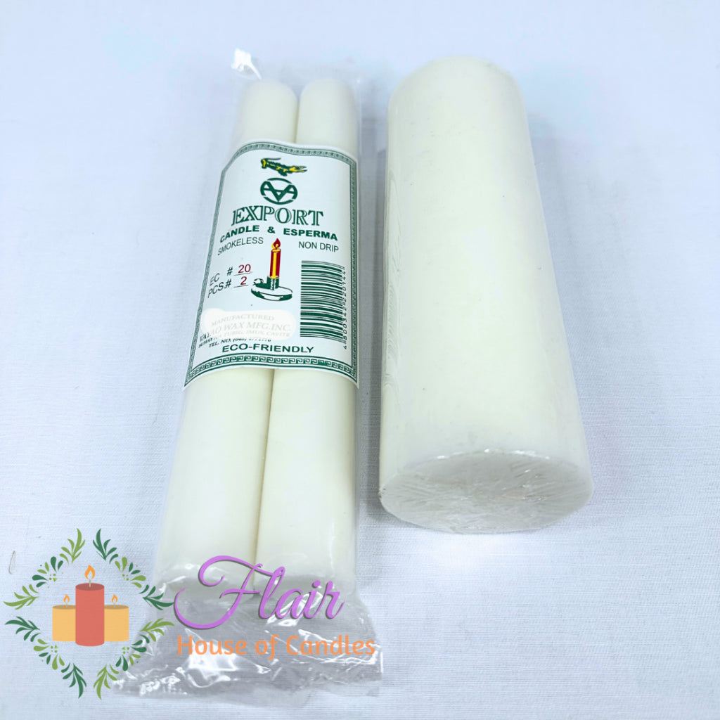 Flair Unity Candle Set B for Wedding (Esperma #20x2 & #507 Candle)