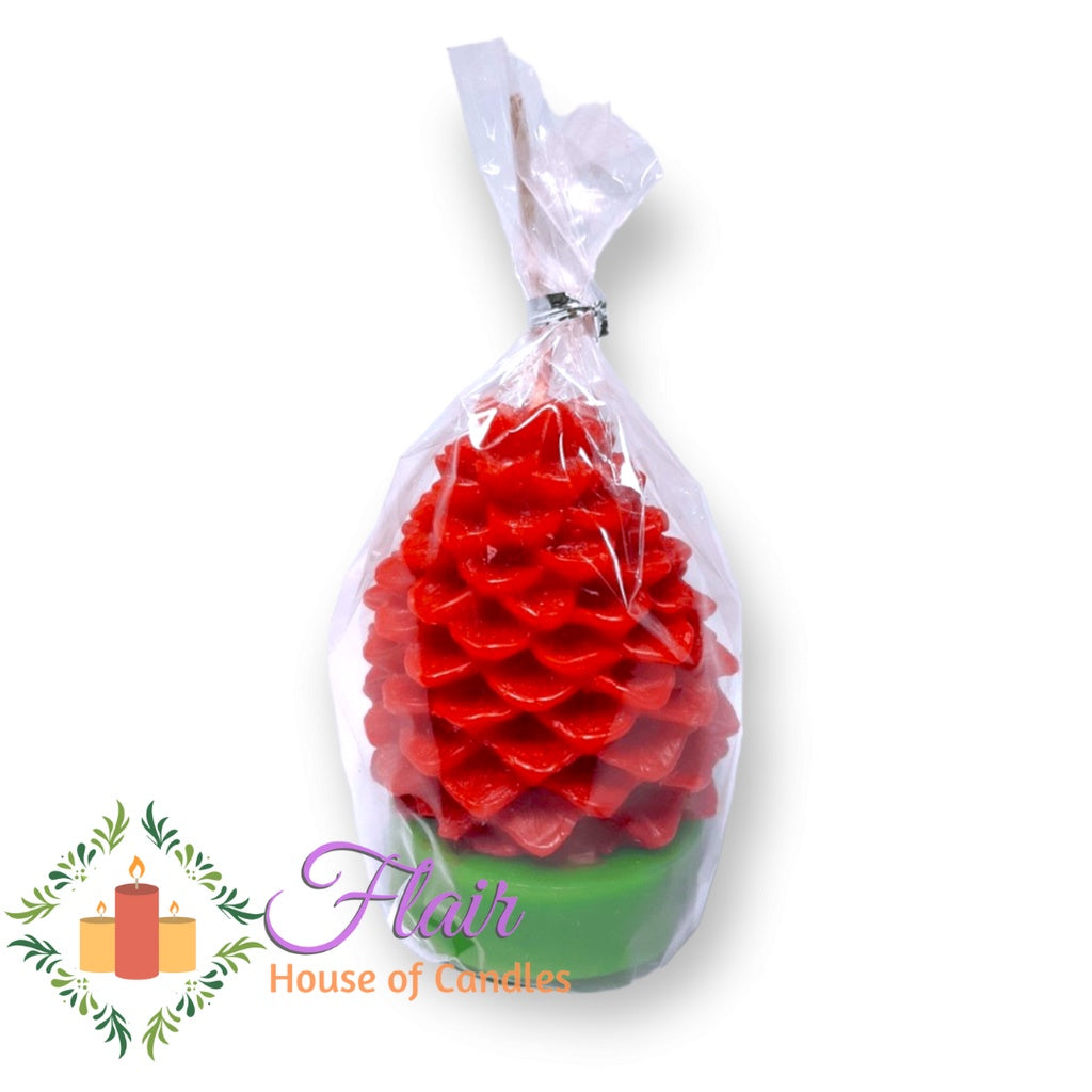 Flair Christmas Pine Cone Candle 9cm Tall