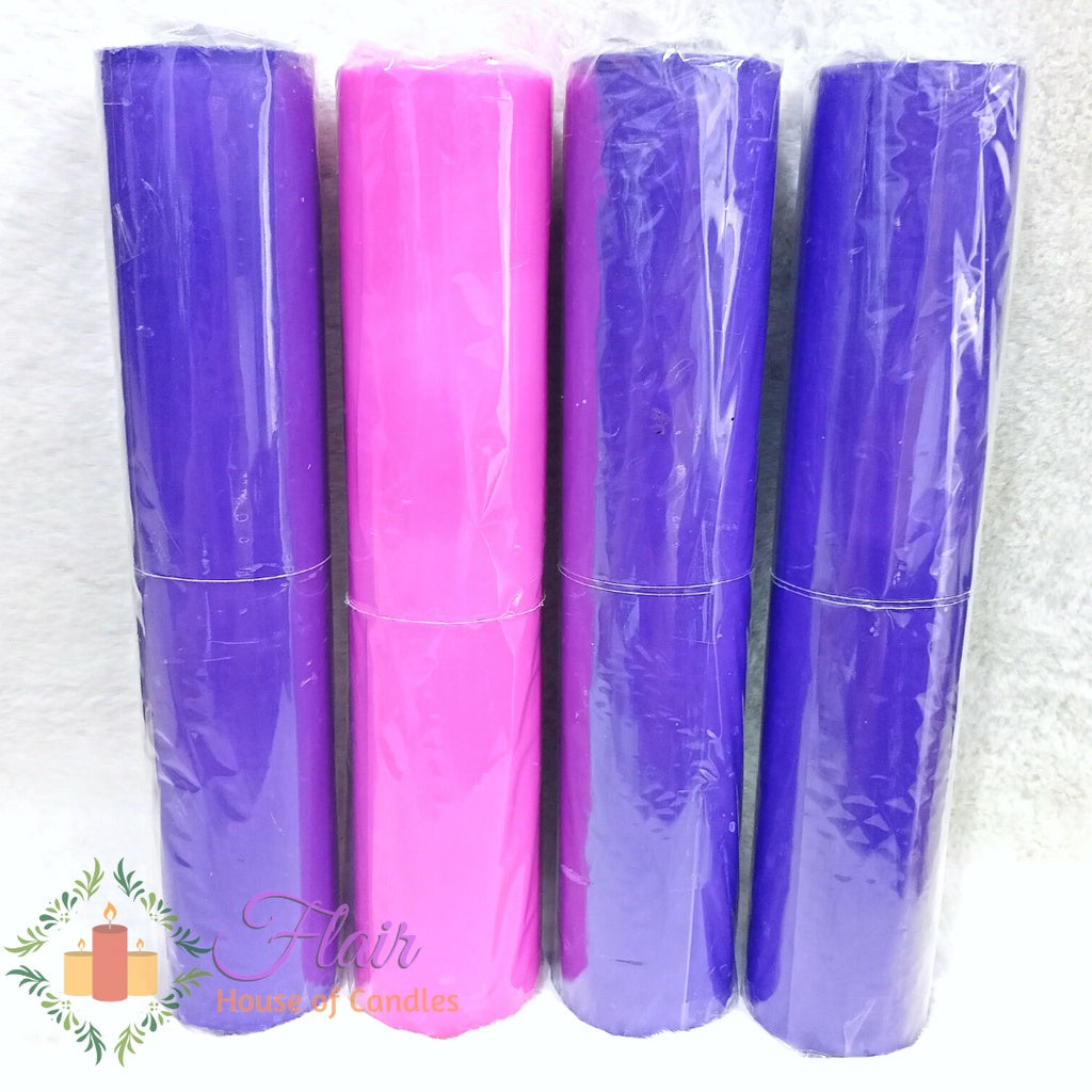 3x14 Advent Pillar Candle Set