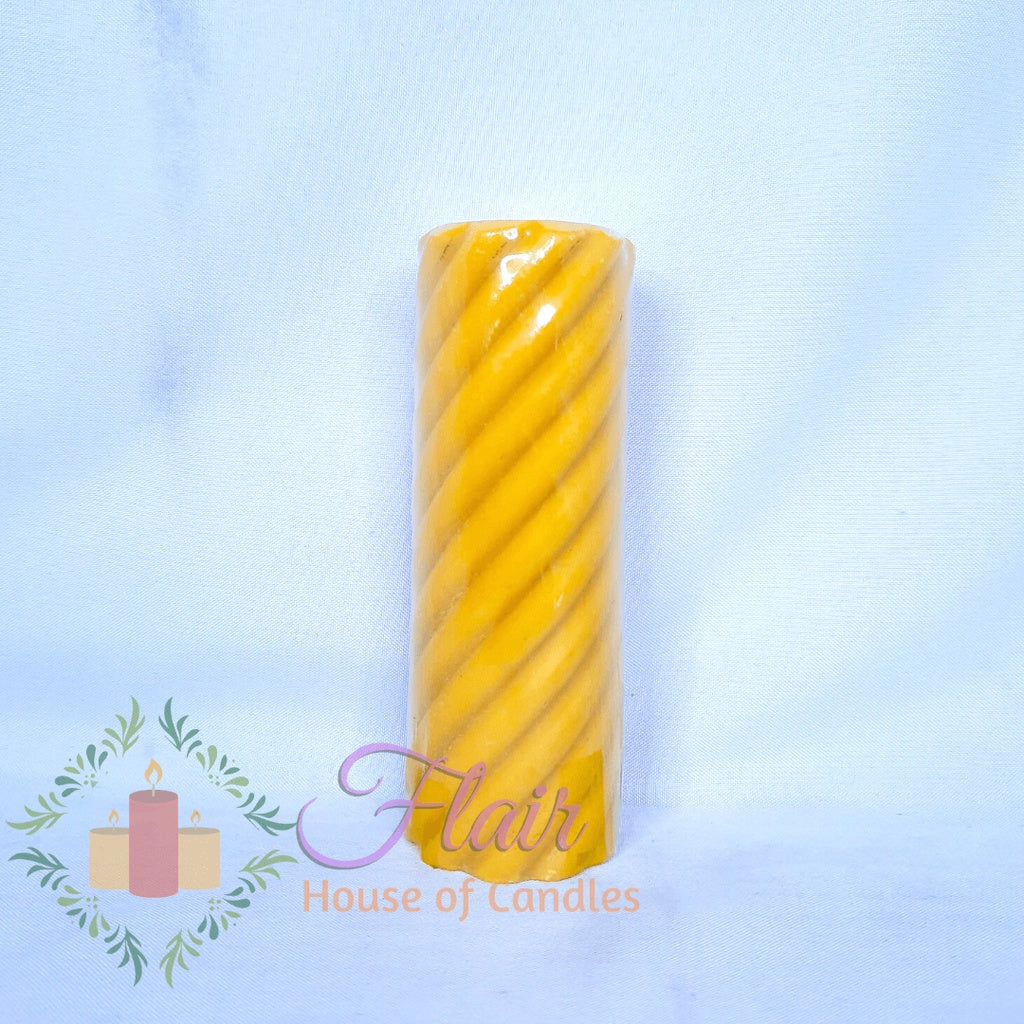 #708 Spiral Colored Pillar Candle