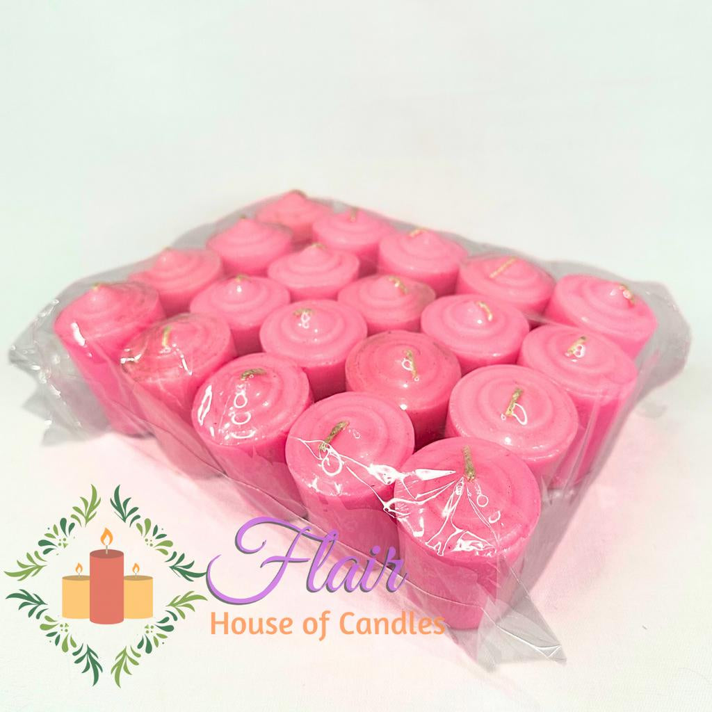 Flair Vibrant Colored Vigil Candle Set | 20pcs Pack 6.5cm Tall