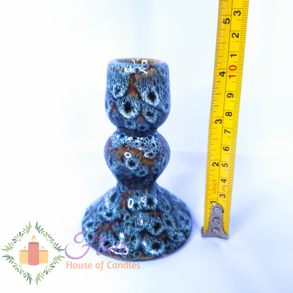 Flair Ceramic Candlestick Holder 10.5cm Tall