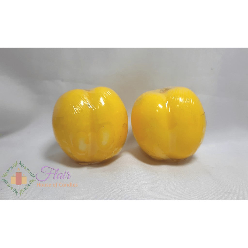 Apricot Fruit Candle 5.4cm Tall