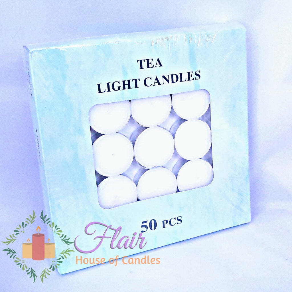 Flair Smokeless Tealight Candles | 50pcs Box 1.5cm Tall