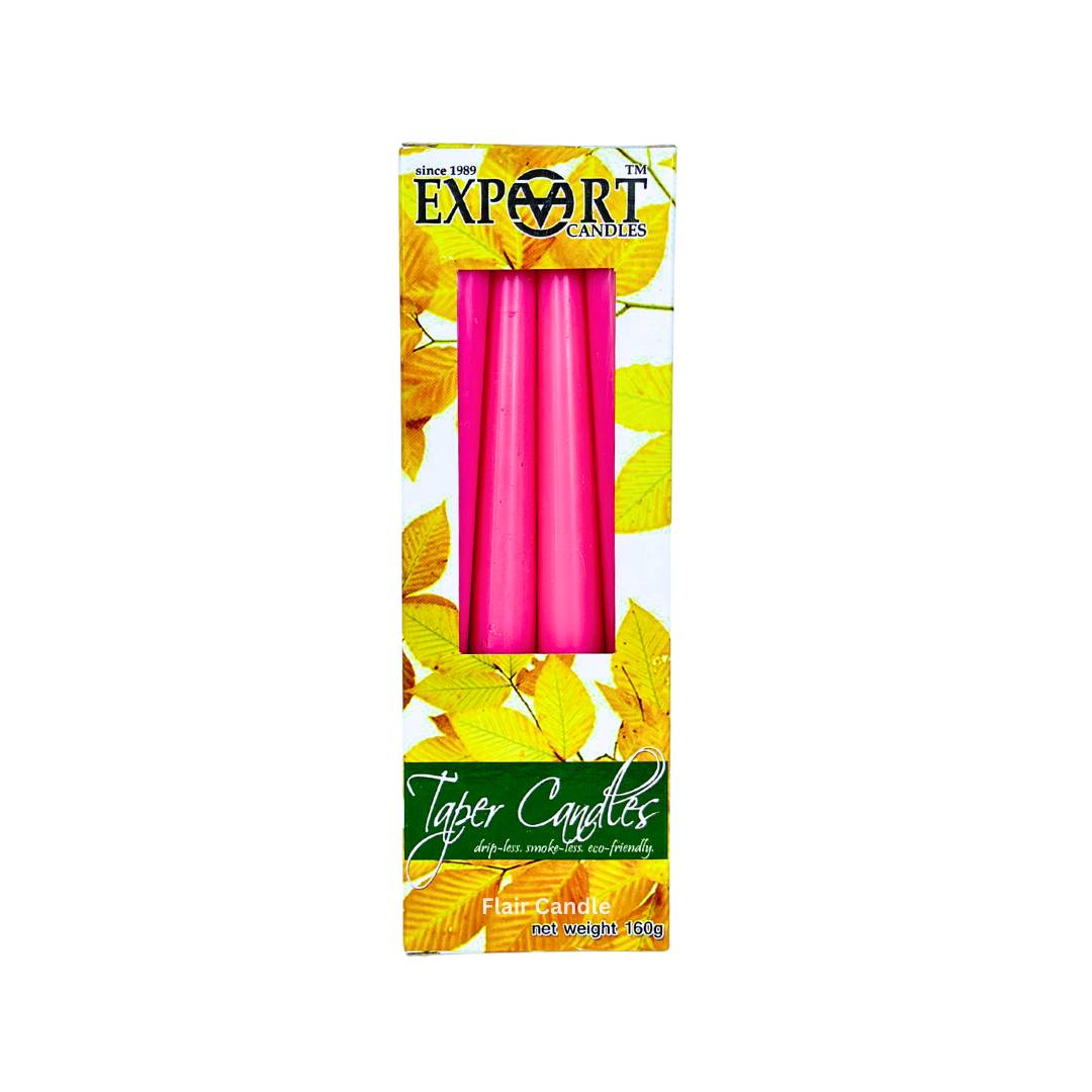 Export Colored Taper Candle 8 Inches | 4pcs Box