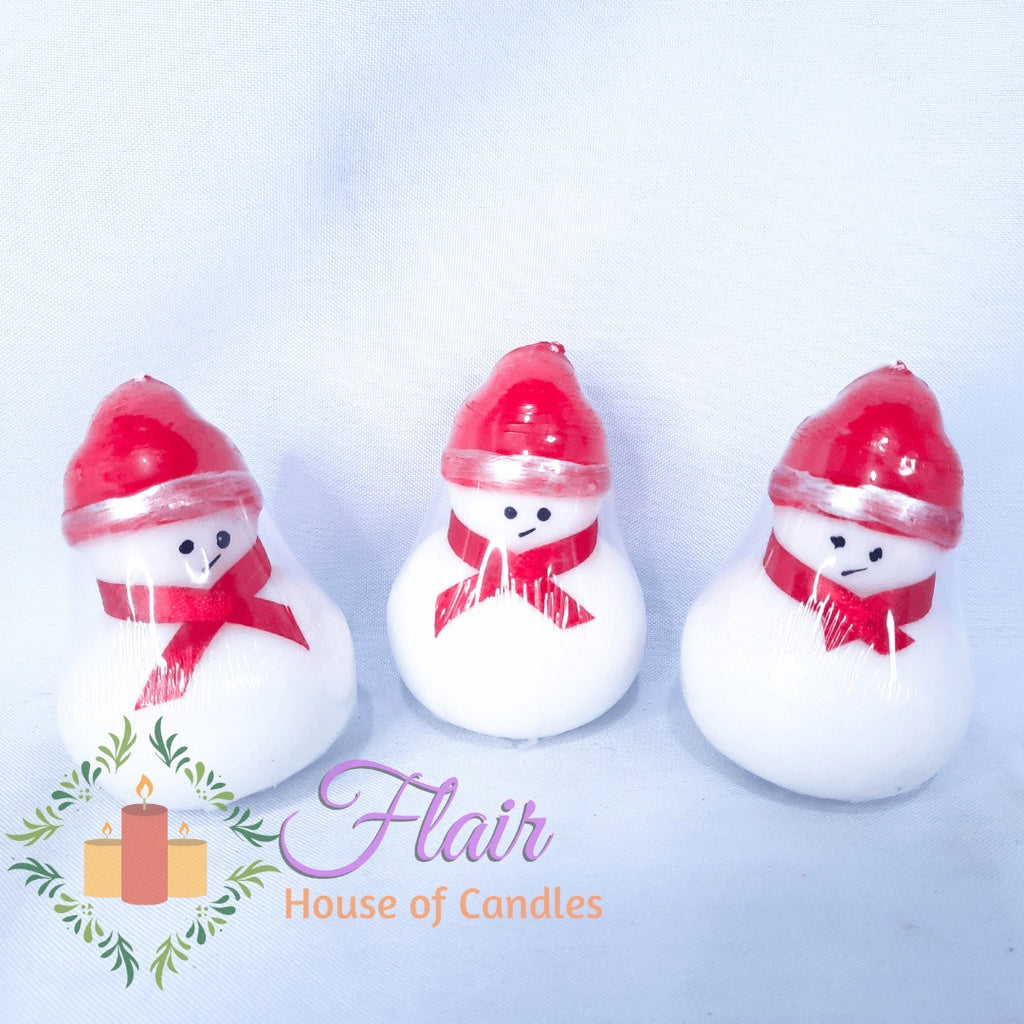 Flair Smokeless Small Cute Snowman Candle 8cm Tall