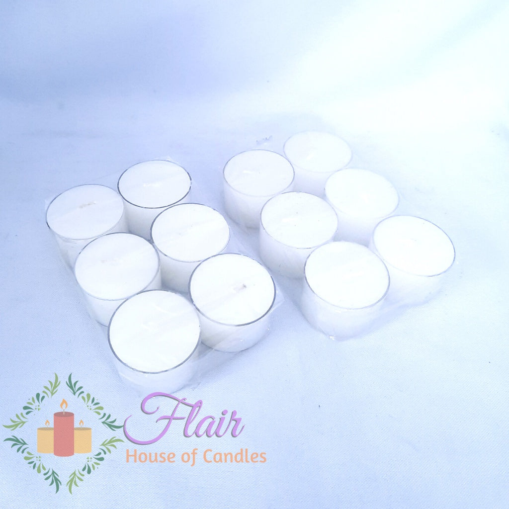 Flair Unscented Tealight Candle | 6pcs Pack 3cm Tall