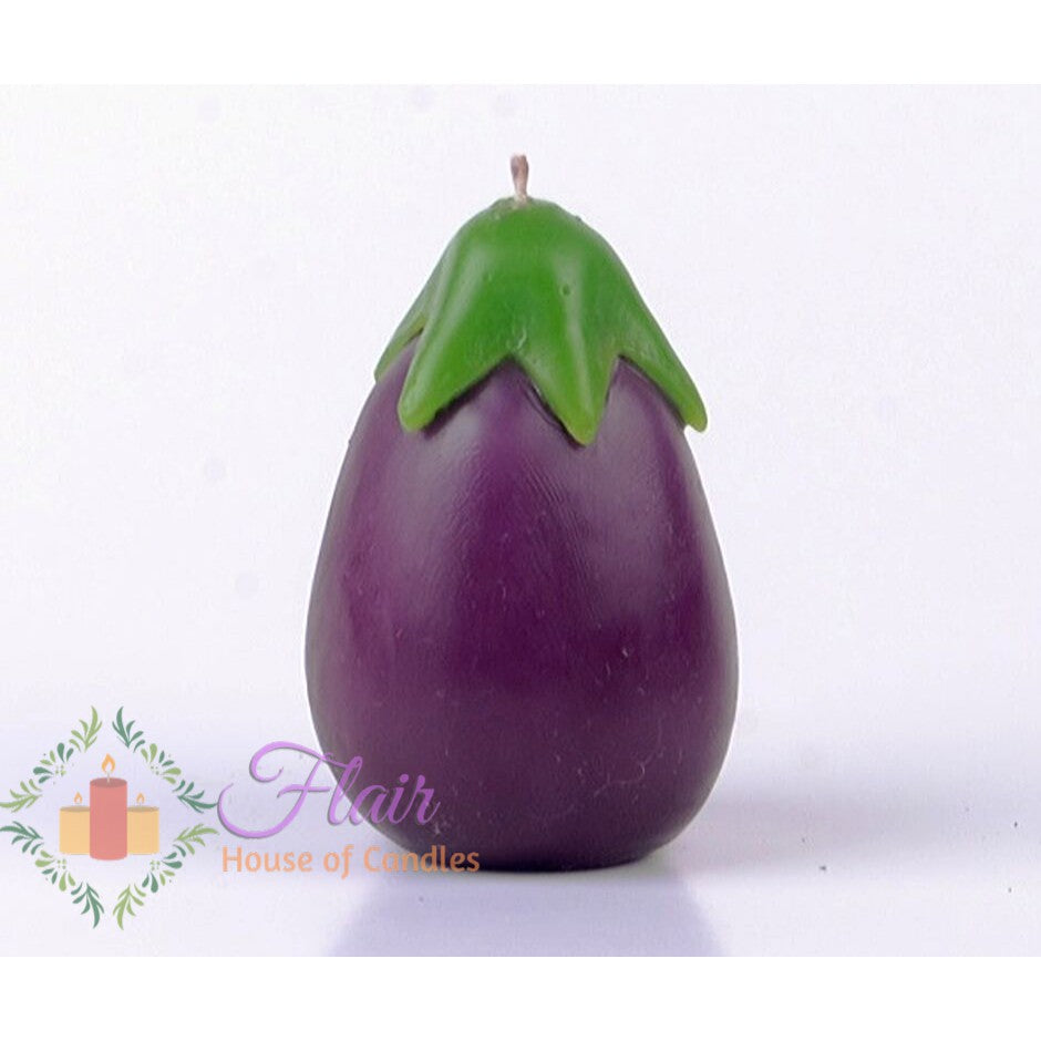 Eggplant Vegetable Candle 8.7cm Tall