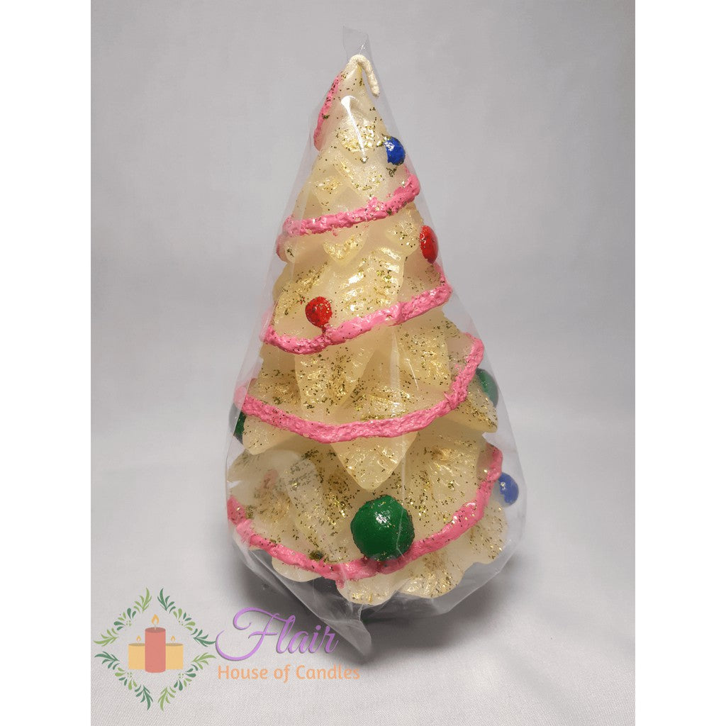 Flair Large White Christmas Tree Candle 16.51cm Tall