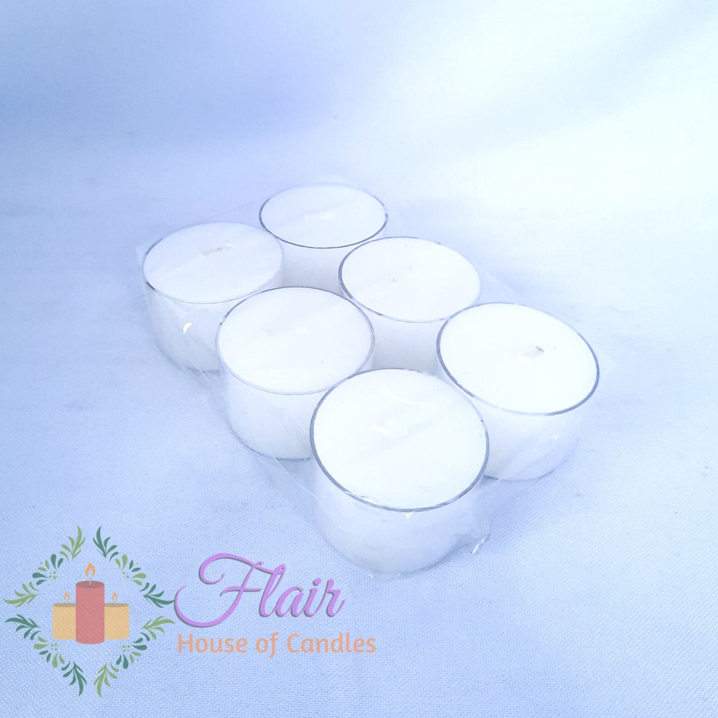 Flair Unscented Tealight Candle | 6pcs Pack 3cm Tall