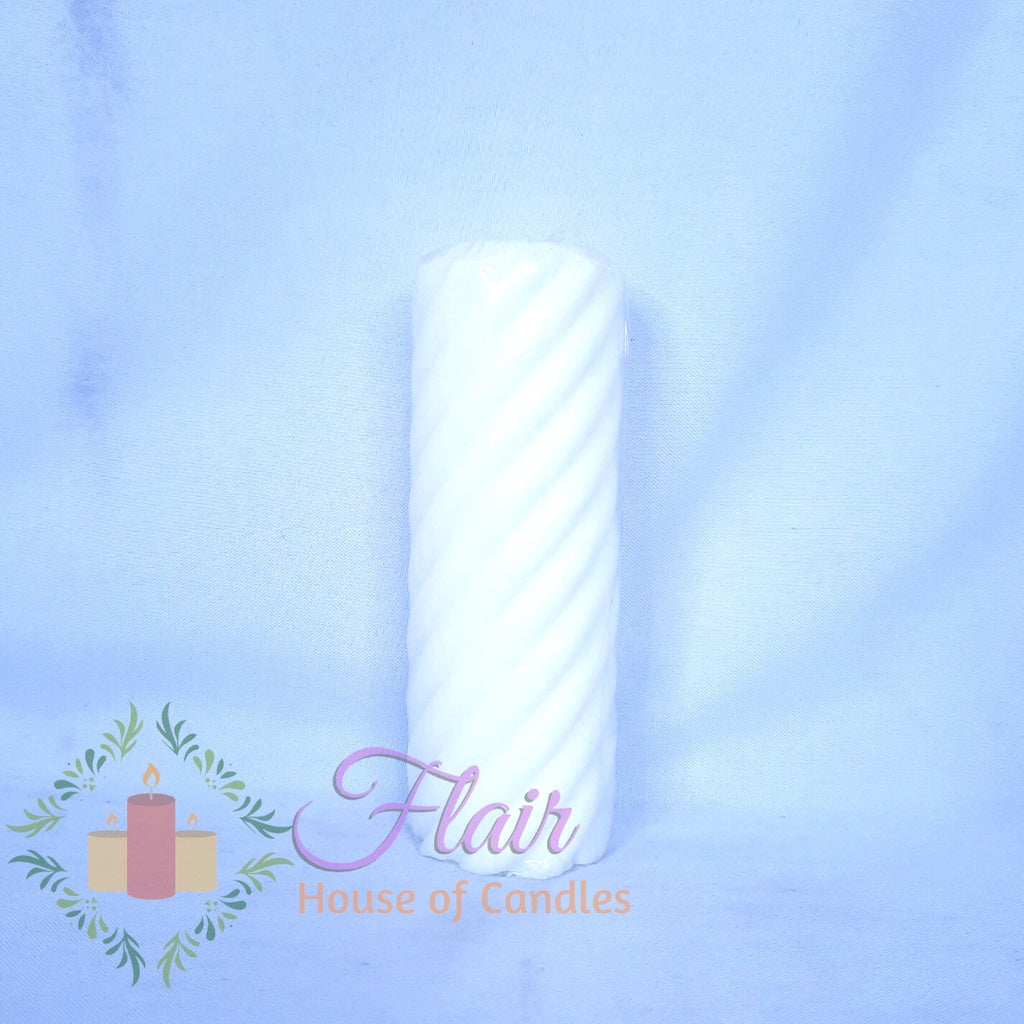 #708 Spiral Colored Pillar Candle