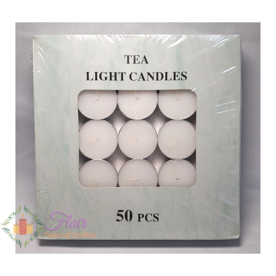 Flair Smokeless Tealight Candles | 50pcs Box 1.5cm Tall