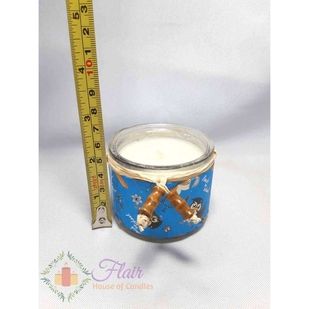 Apple Cinnamon Scented Soy Glass Candle 5.5cm Tall