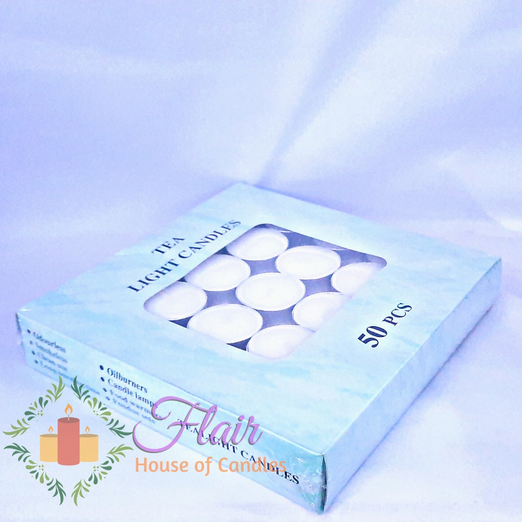 Flair Smokeless Tealight Candles | 50pcs Box 1.5cm Tall