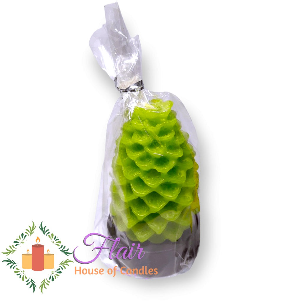 Flair Christmas Pine Cone Candle 9cm Tall