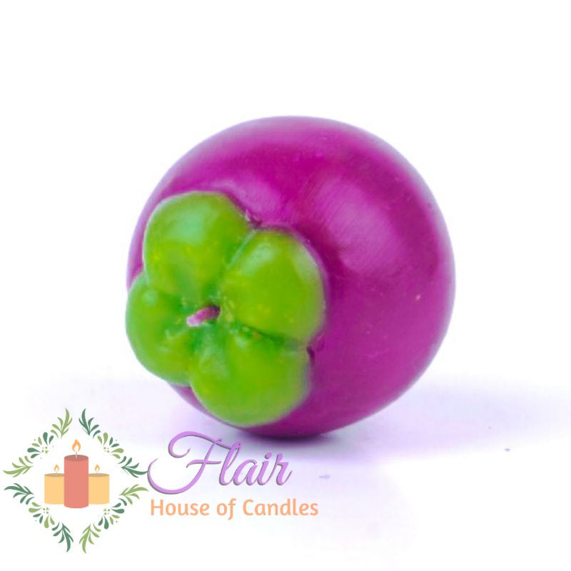 Mangosteen Fruit Candle 6.3cm Tall