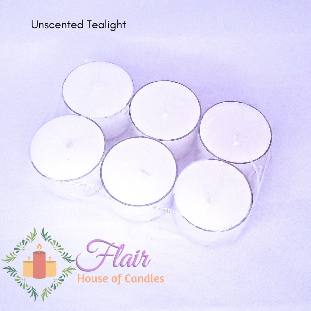 Flair Unscented Tealight Candle | 6pcs Pack 3cm Tall