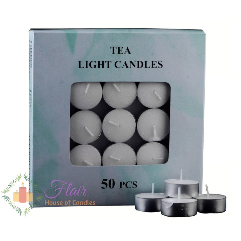 Flair Smokeless Tealight Candles | 50pcs Box 1.5cm Tall