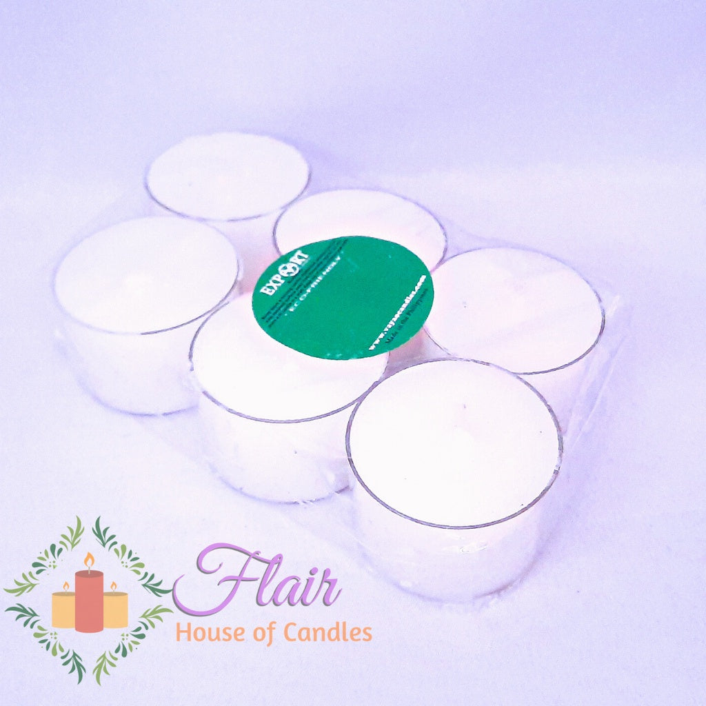 Flair Unscented Tealight Candle | 6pcs Pack 3cm Tall