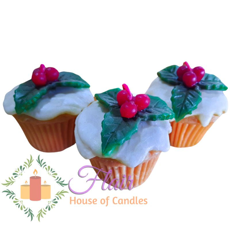 Flair Scented Vanilla Cupcake Candle 6.7cm Tall
