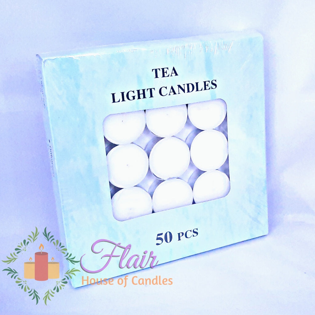 Flair Smokeless Tealight Candles | 50pcs Box 1.5cm Tall