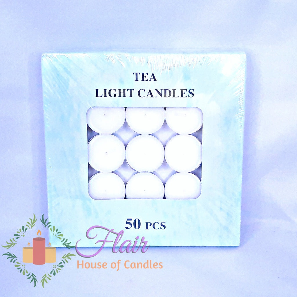 Flair Smokeless Tealight Candles | 50pcs Box 1.5cm Tall