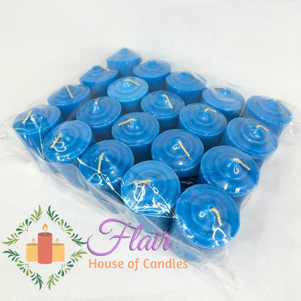 Flair Vibrant Colored Vigil Candle Set | 20pcs Pack 6.5cm Tall