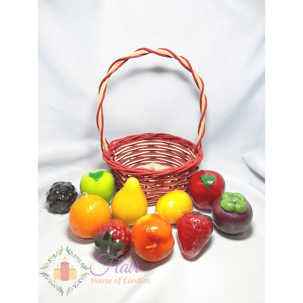 Flair Fruits & Vegetables Candle Basket Set | 10pcs Basket