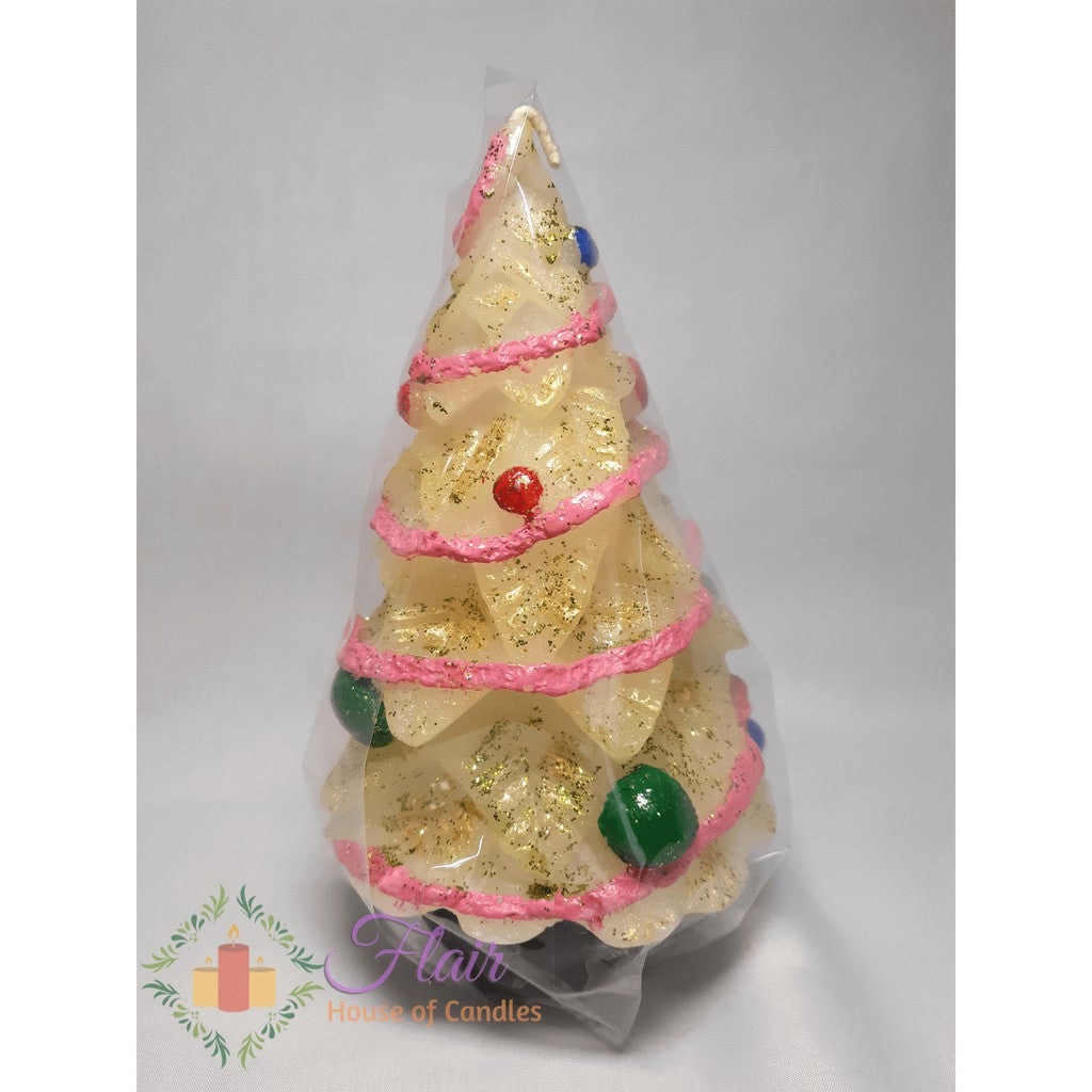 Flair Large White Christmas Tree Candle 16.51cm Tall