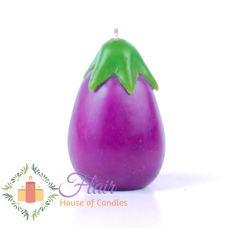 Eggplant Vegetable Candle 8.7cm Tall