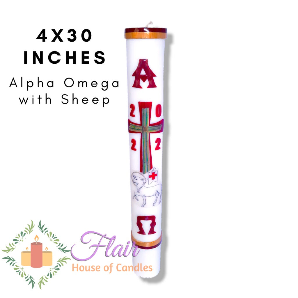 Flair 4 by 30 Inches Paschal Candle | Made to Order