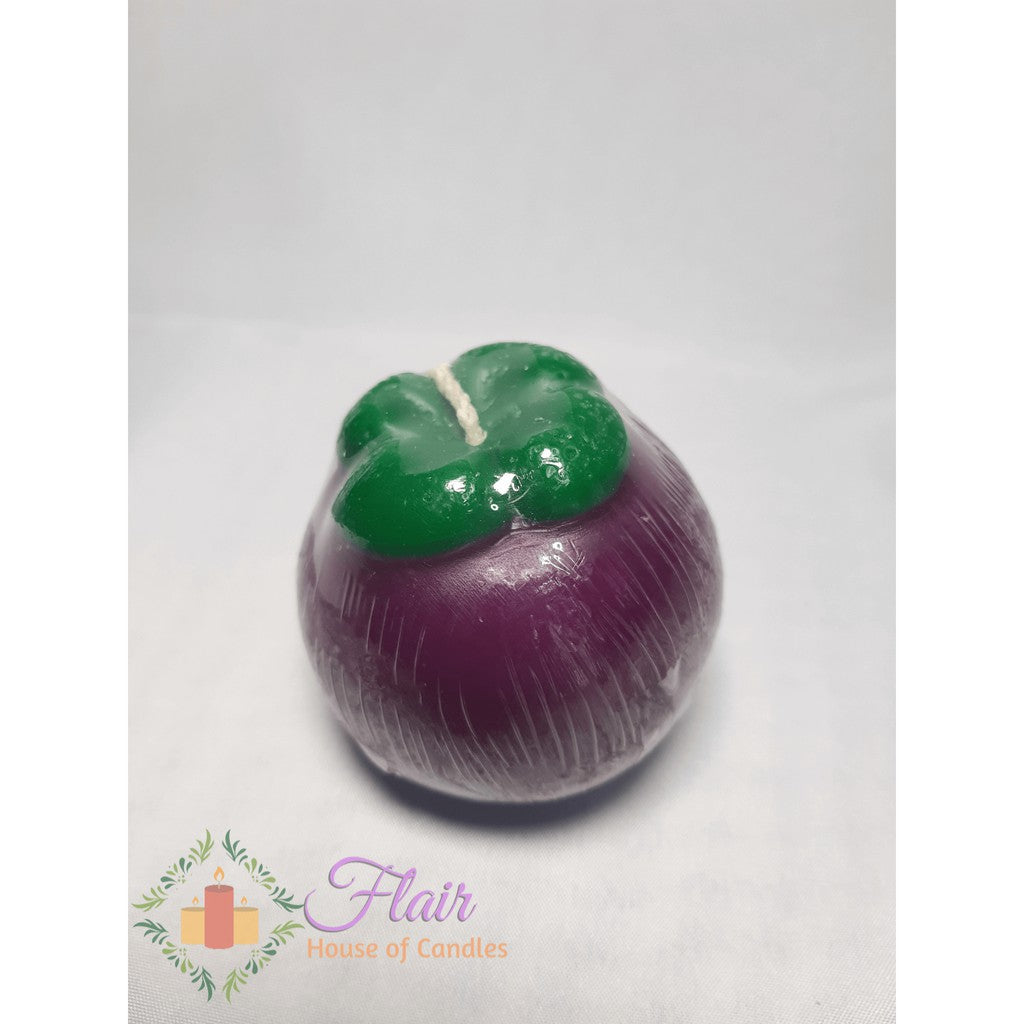 Mangosteen Fruit Candle 6.3cm Tall