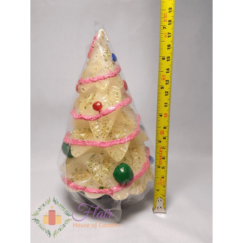 Flair Large White Christmas Tree Candle 16.51cm Tall