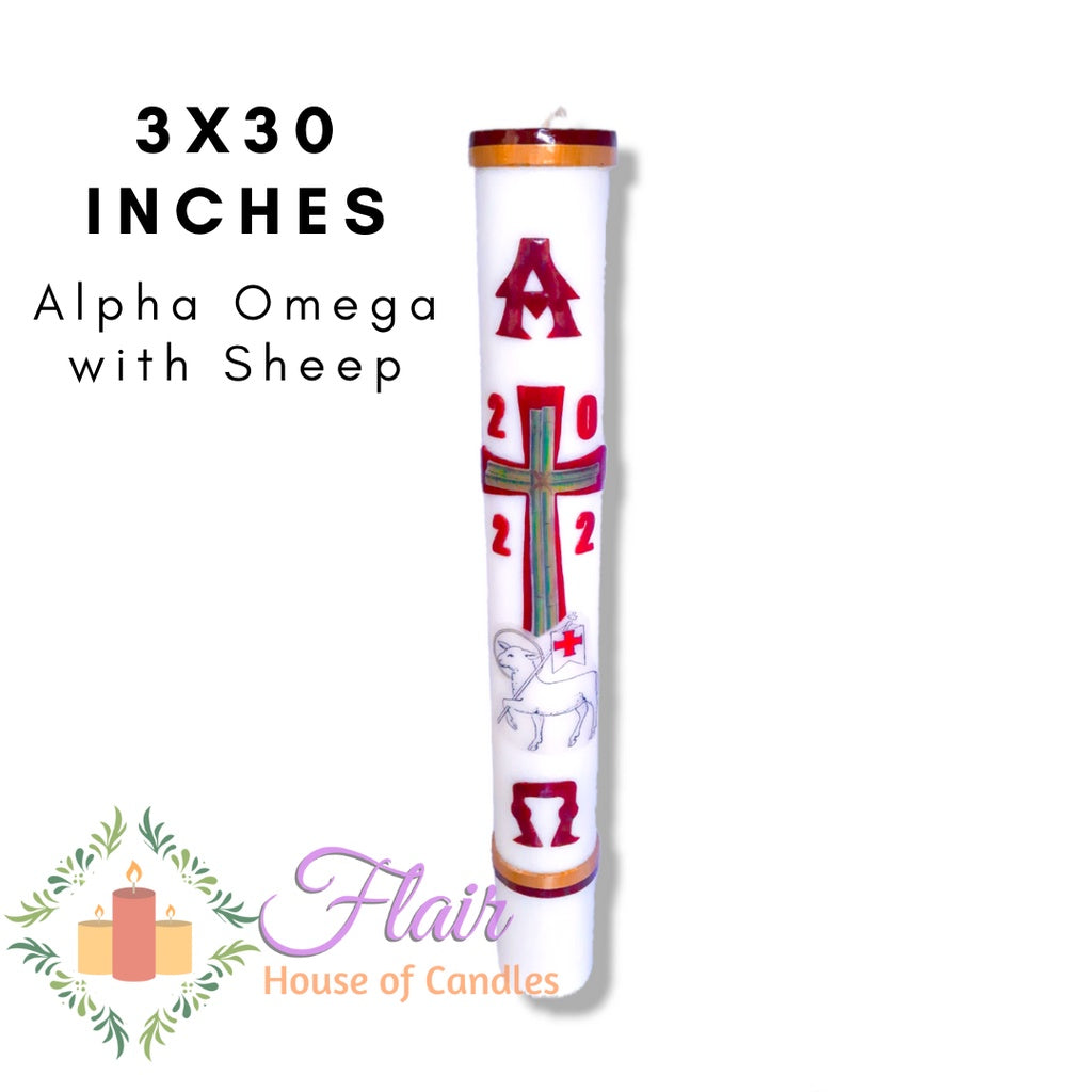 Flair 3 by 30 Inches Paschal Candle | Made to Order