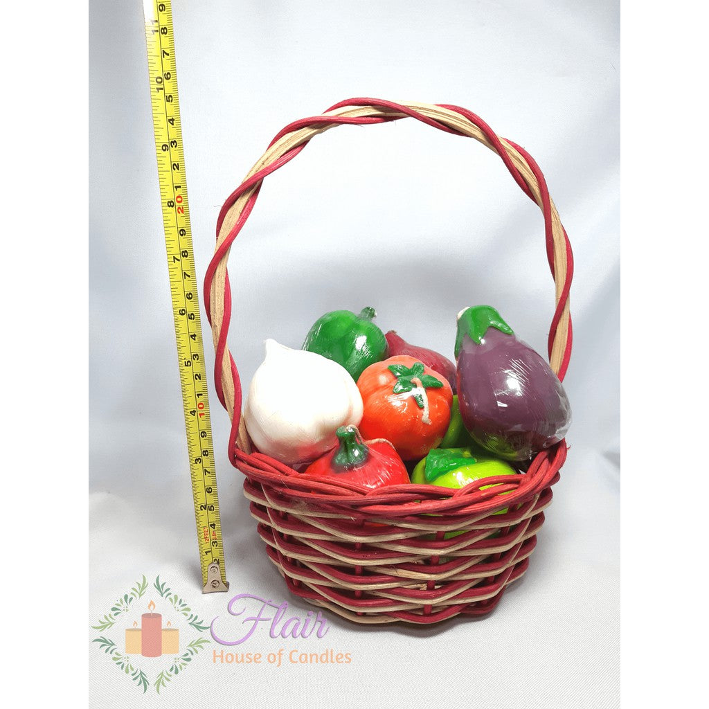 Flair Fruits & Vegetables Candle Basket Set | 10pcs Basket