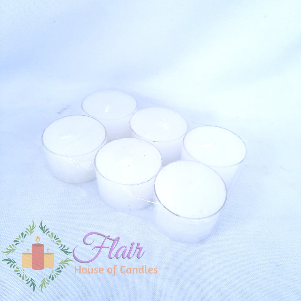 Flair Unscented Tealight Candle | 6pcs Pack 3cm Tall