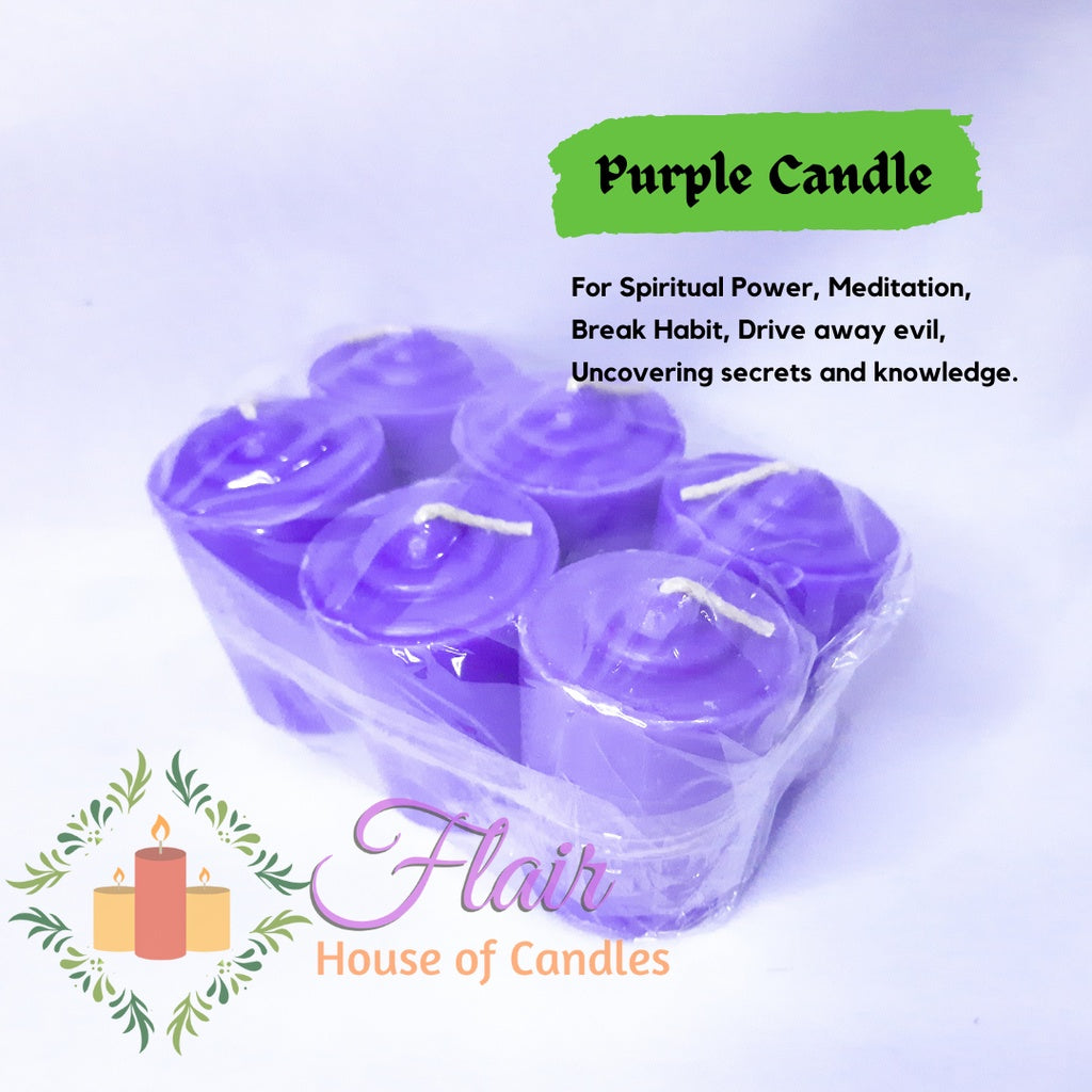 Flair Vigil Colored Wishing Candles | 6pcs Pack 5.5cm Tall