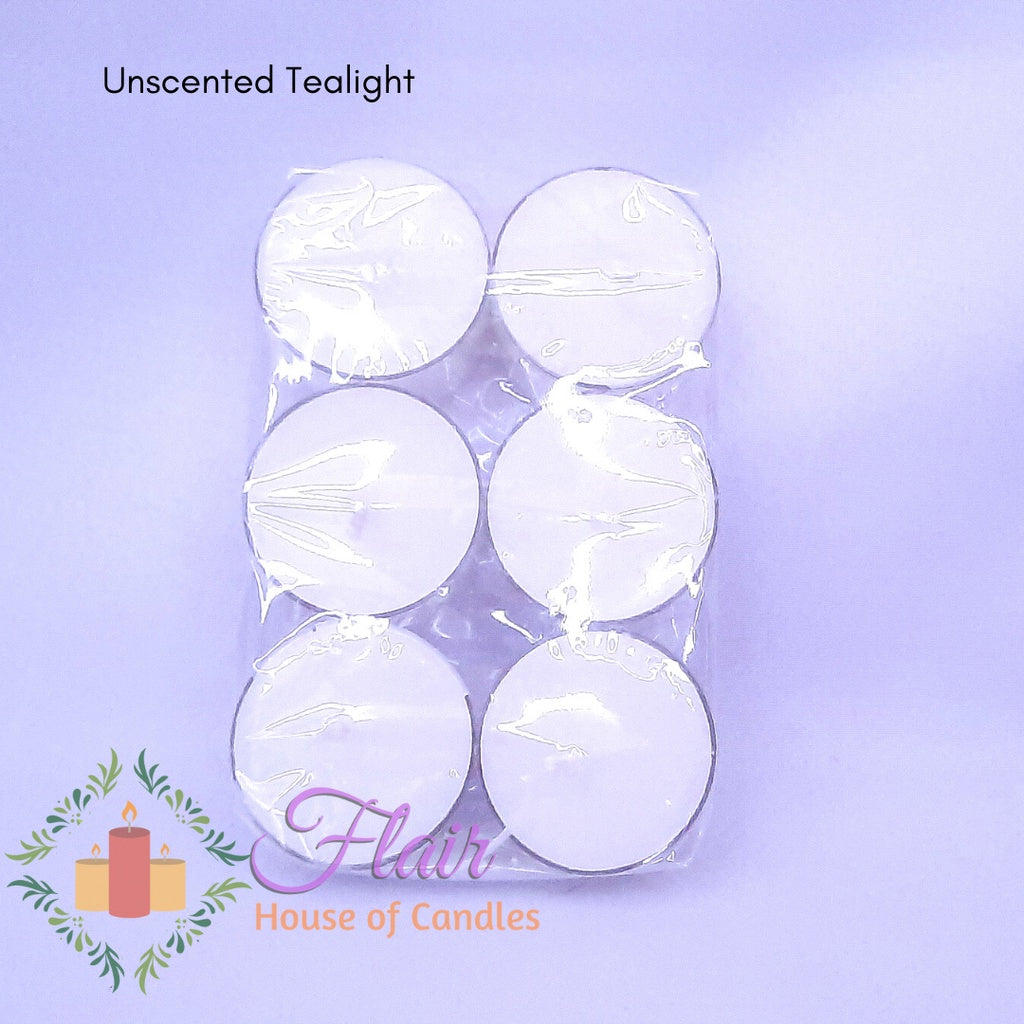 Flair Unscented Tealight Candle | 6pcs Pack 3cm Tall