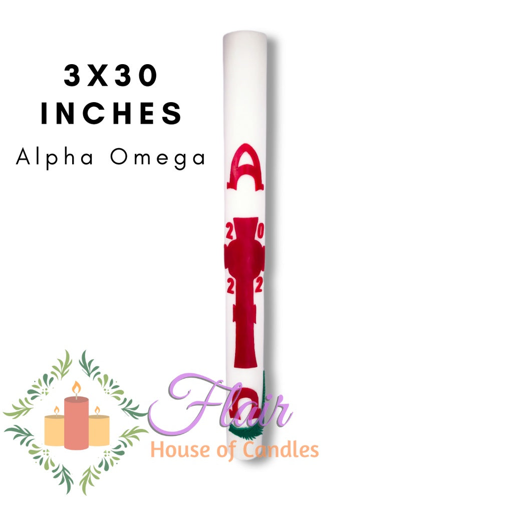 Flair 3 by 30 Inches Paschal Candle | Made to Order