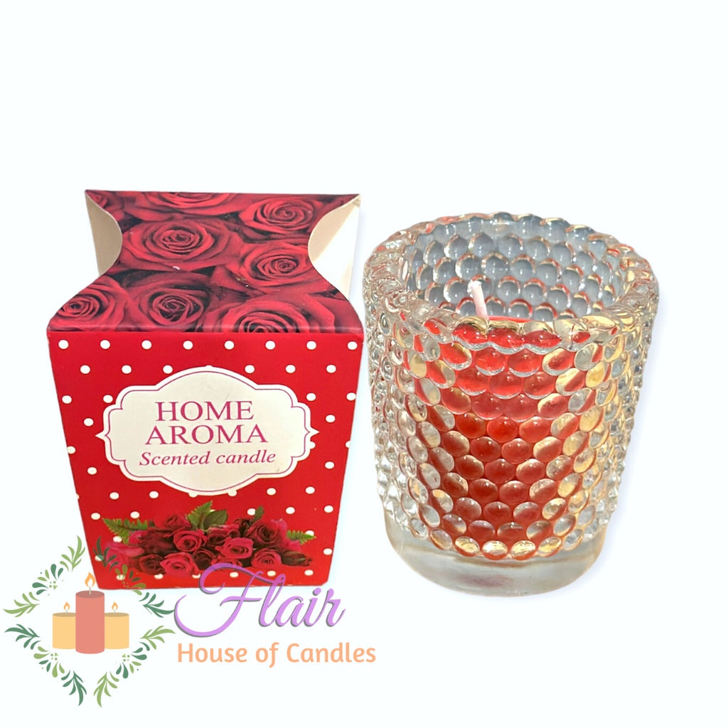 Home Aroma Scented Vigil Glass Candle 6.5cm Tall