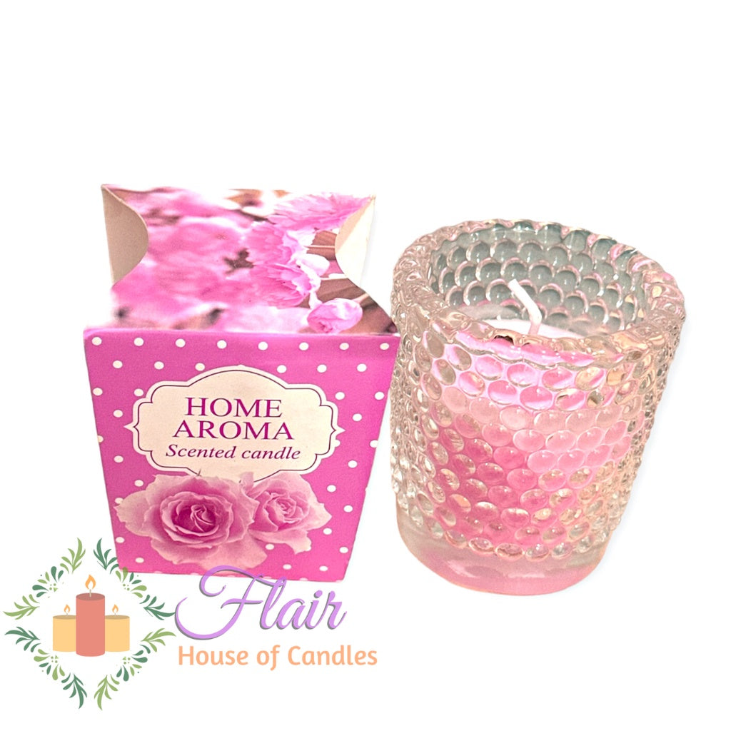 Home Aroma Scented Vigil Glass Candle 6.5cm Tall