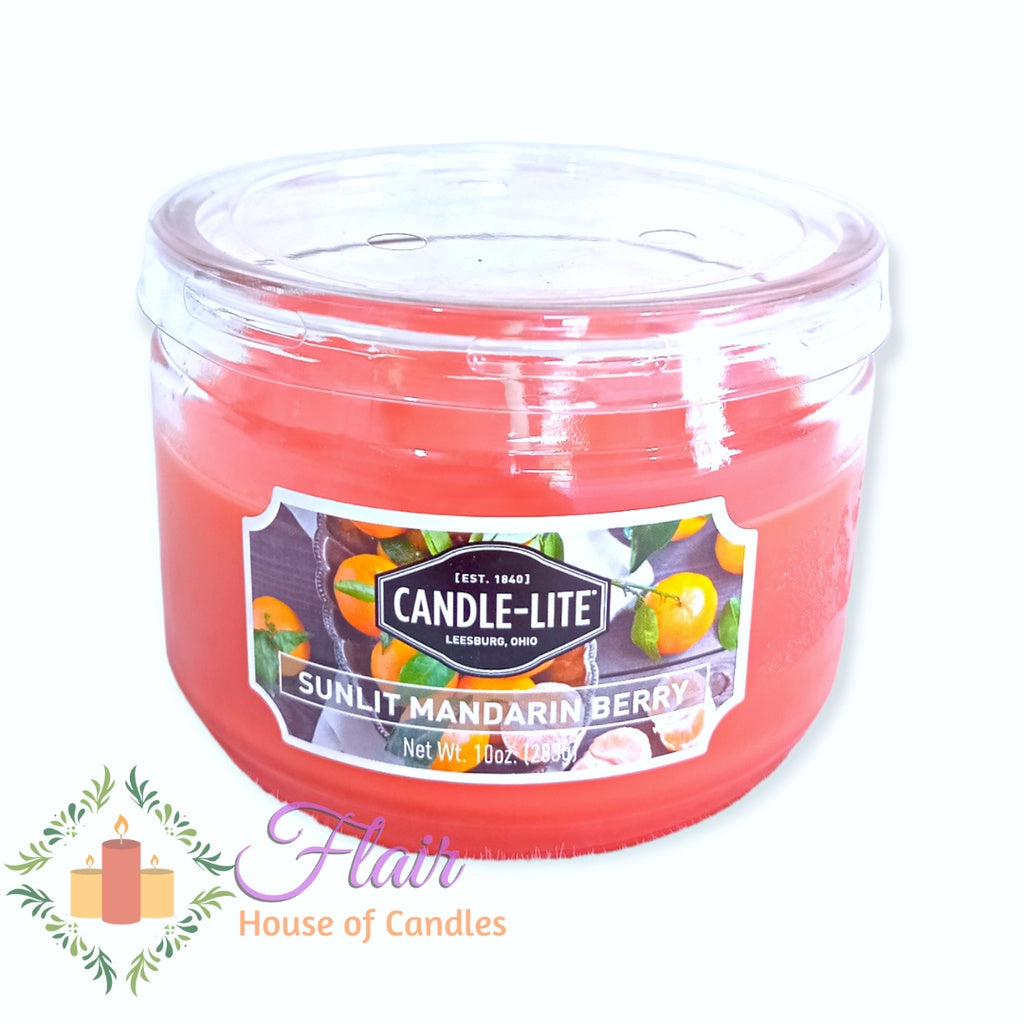 Candle-Lite Sunlit Mandarin Berry Scent Candle jar 283g