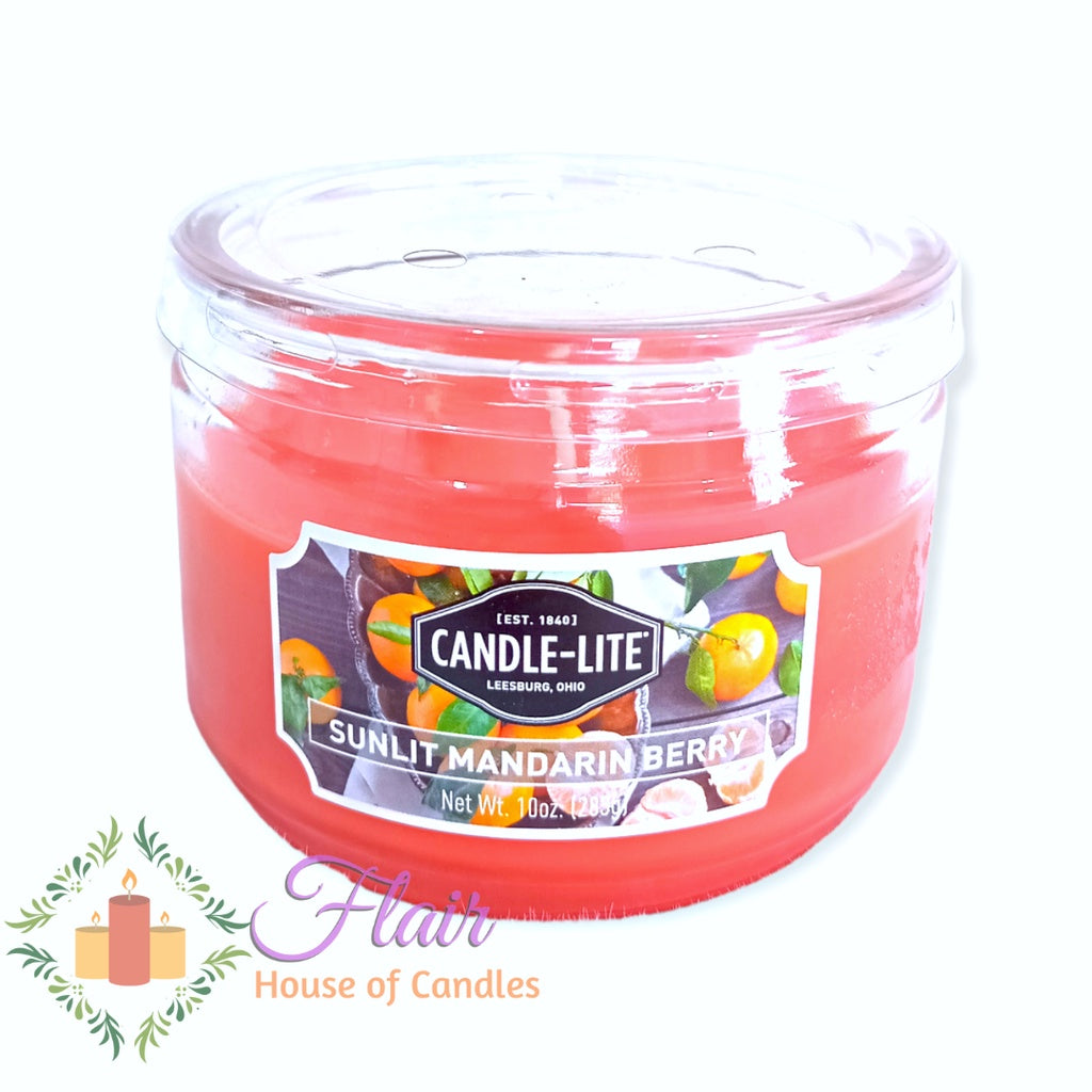 Candle-Lite Sunlit Mandarin Berry Scent Candle jar 283g