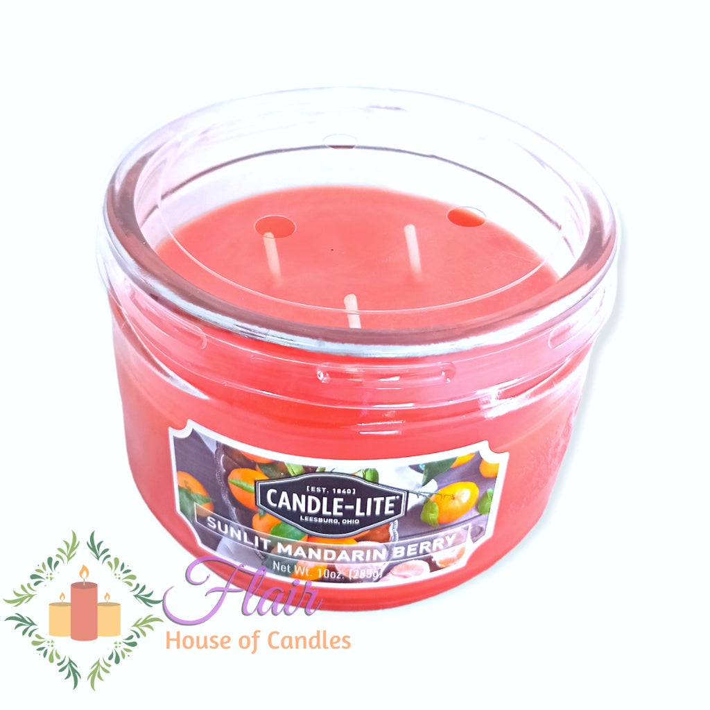 Candle-Lite Sunlit Mandarin Berry Scent Candle jar 283g